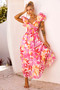 One Clover Midi Dress - Pink | Sage and Paige AUS.