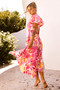 One Clover Midi Dress - Pink | Sage and Paige AUS.