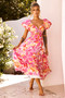 One Clover Midi Dress - Pink | Sage and Paige AUS.
