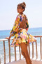 End Game Mini Dress - Yellow Multi | Sage and Paige AUS.