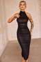 Caught In One Moment Midi Dress - Black | Sage and Paige AUS.