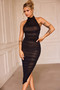 Caught In One Moment Midi Dress - Black | Sage and Paige AUS.