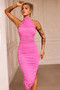 Caught In One Moment Midi Dress - Hot Pink | Sage and Paige AUS.