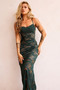 Feel It Still Lace Midi Dress - Forest Green | Sage and Paige AUS.