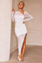 Bound By Love Midi Dress - White | Sage and Paige AUS.