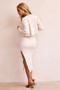 Rosemary Knit Midi Dress Set - Beige