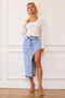 Avery Denim Midi Skirt - Denim Blue | Sage and Paige AUS.