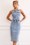 Roadhouse Midi Dress - Washed Blue | Sage and Paige AUS.