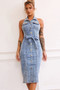 Roadhouse Midi Dress - Washed Blue | Sage and Paige AUS.