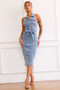 Roadhouse Midi Dress - Washed Blue | Sage and Paige AUS.