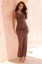 Casablanca Maxi Dress - Brown | Sage and Paige AUS.