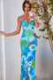 Meet Freya Maxi Dress - Blue Multi | Sage and Paige AUS.