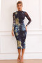 Nature Of Art Midi Dress - Green Multi | Sage and Paige AUS.