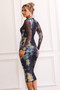 Nature Of Art Midi Dress - Green Multi | Sage and Paige AUS.