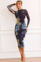 Nature Of Art Midi Dress - Green Multi | Sage and Paige AUS.