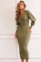 Reggie Knit Midi Dress - Moss | Sage and Paige AUS.