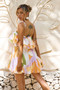 Falling Petals Mini Dress - Yellow Multi | Sage and Paige AUS.