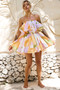 Falling Petals Mini Dress - Yellow Multi | Sage and Paige AUS.