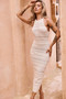 Kaila Knit Midi Dress - Beige | Sage and Paige AUS.