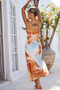 Etta Midi Dress - Orange Blue | Sage and Paige AUS.