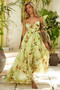 Lira Maxi Dress - Green Multi | Sage and Paige AUS.