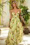 Lira Maxi Dress - Green Multi | Sage and Paige AUS.