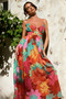 Taking It Maxi Dress - Orange Multi | Sage and Paige AUS.