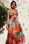 Taking It Maxi Dress - Orange Multi | Sage and Paige AUS.