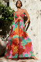 Taking It Maxi Dress - Orange Multi | Sage and Paige AUS.