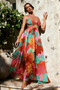 Taking It Maxi Dress - Orange Multi | Sage and Paige AUS.