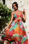 Taking It Maxi Dress - Orange Multi | Sage and Paige AUS.
