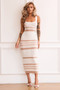 New Flow Knit Midi Dress - Beige | Sage and Paige AUS.