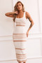 New Flow Knit Midi Dress - Beige | Sage and Paige AUS.