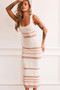 New Flow Knit Midi Dress - Beige | Sage and Paige AUS.