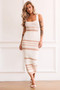 New Flow Knit Midi Dress - Beige | Sage and Paige AUS.