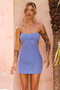 After Party Crochet Mini Dress - Denim Blue | Sage and Paige AUS.