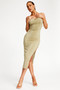 Ariel Midi Dress - Olive | Sage and Paige AUS.