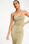 Ariel Midi Dress - Olive | Sage and Paige AUS.