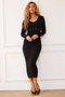 Lera Knit Midi Dress - Black | Sage and Paige AUS.