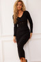 Lera Knit Midi Dress - Black | Sage and Paige AUS.