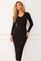 Lera Knit Midi Dress - Black | Sage and Paige AUS.