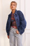 Dream Big Quilted Denim Jacket - Dark Blue | Sage and Paige AUS.