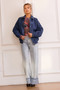 Dream Big Quilted Denim Jacket - Dark Blue | Sage and Paige AUS.