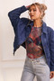 Dream Big Quilted Denim Jacket - Dark Blue | Sage and Paige AUS.