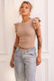 Maggy Knit Top - Camel | Sage and Paige AUS.