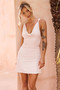 The Avenue Mini Dress - Beige | Sage and Paige AUS.