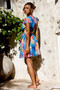 Marbella Mini Dress - Blue Multi | Sage and Paige AUS.