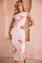 Roseberry Kiss Midi Dress - Coral | Sage and Paige AUS.