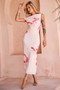 Roseberry Kiss Midi Dress - Coral | Sage and Paige AUS.