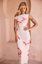Roseberry Kiss Midi Dress - Coral | Sage and Paige AUS.